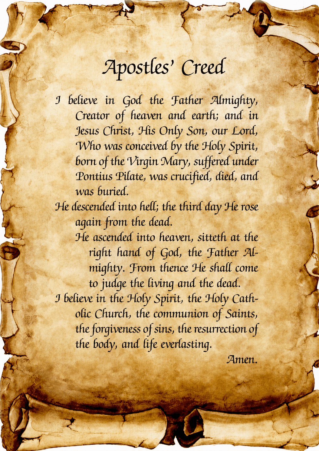 The Apostles' Creed (English)